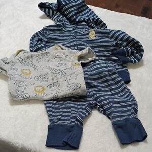 Child of Mine Blue and Gray Kids Matching Set